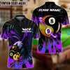 BlueJose Billiards Ball 8&9 Yinyang Eagle Flame Personalized Name Shirt (4 Colors)