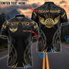 BlueJose Darts Gold Wings Dartboard Crown Style Customized Name, Team Name 3D Shirt (4 Colors)