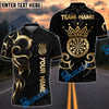 BlueJose Darts Royal King Customized Name, Team Name 3D Shirt (4 Colors)