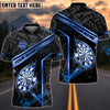 BlueJose Darts Gold Strike Line Design Customized Name, Team Name 3D Shirt (4 Colors)