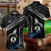 BlueJose Billiards 8-Ball Gold Strike Line Design Personalized Name, Team Name Unisex Shirt (4 Colors)