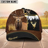 BlueJose Hunting Brown Leather Style Multicolor Options Personalized Name 3D Cap (6 color)