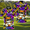 BlueJose Cool Cat Swing Golf Polo Shirt, Customized Name & Team Name 3D Shirts (4 Colors)