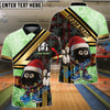 BlueJose Bowling And Pins Happy Ball Caro Snowflake Pattern Customized Name, Team Name 3D Shirt (4 Colors)