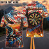 BlueJose Darts American West Cowboy Skull Personalized Name Shirt