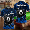 BlueJose Billiards 8-Ball Crack Wall Personalized Name, Team Name Unisex Shirt (6 Colors)