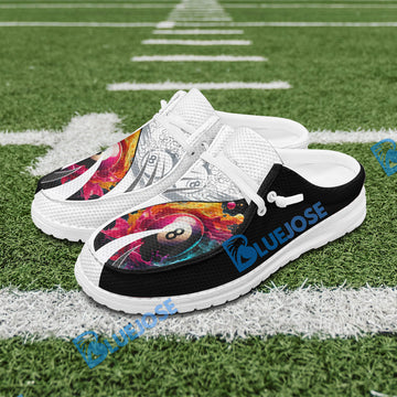 BlueJose Billiards Ball 8 Colorful Paint Mesh Dude Shoes