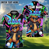 BlueJose Cool Bear Golf Polo Shirt, Customized Name & Team Name 3D Shirts (4 Colors)