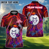 BlueJose Neon Swing Golf Polo Customized Name, Team Name 3D Shirts (4 Colors)