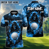 BlueJose Grim Reaper Golf Polo Customized Name, Team Name 3D Shirts (4 Colors)