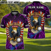 BlueJose American Eagle Swing Golf Polo Customized Name, Team Name 3D Shirts (4 Colors)