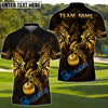 BlueJose Dragon Fairway Golf Polo Customized Name, Team Name 3D Shirts (4 Colors)