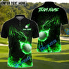 BlueJose Fire Dragon Fairway Golf Polo Customized Name, Team Name 3D Shirts (4 Colors)