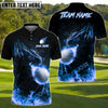 BlueJose Fire Dragon Fairway Golf Polo Customized Name, Team Name 3D Shirts (4 Colors)