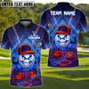 BlueJose Neon Swing Golf Polo Customized Name, Team Name 3D Shirts (4 Colors)
