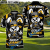 BlueJose Bunny Swing Golf Polo Customized Name, Team Name 3D Shirts (4 Colors)