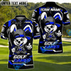 BlueJose Bunny Swing Golf Polo Customized Name, Team Name 3D Shirts (4 Colors)