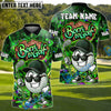 BlueJose Graffiti Swing King Golf Polo Customized Name, Team Name 3D Shirts (4 Colors)