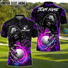 BlueJose Fire Reaper Golf Polo Customized Name, Team Name 3D Shirts (4 Colors)