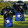 BlueJose Fire Reaper Golf Polo Customized Name, Team Name 3D Shirts (4 Colors)