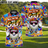 BlueJose Born To Golf Funny Golf Polo Customized Name, Team Name 3D Shirts (4 Colors)