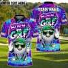 BlueJose Born To Golf Funny Golf Polo Customized Name, Team Name 3D Shirts (4 Colors)