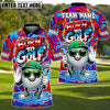 BlueJose Born To Golf Funny Golf Polo Customized Name, Team Name 3D Shirts (4 Colors)
