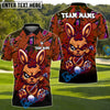 BlueJose Urban Graffiti Rabbit Golf Polo Shirt Customized Name, Team Name 3D Shirts (4 Colors)