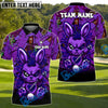 BlueJose Urban Graffiti Rabbit Golf Polo Shirt Customized Name, Team Name 3D Shirts (4 Colors)