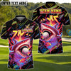BlueJose Savage Shark Swing Golf Polo Shirt Customized Name, Team Name 3D Shirts (4 Colors)
