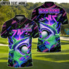 BlueJose Savage Shark Swing Golf Polo Shirt Customized Name, Team Name 3D Shirts (4 Colors)