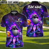 BlueJose Blazing Beer Golfer Polo Shirt Customized Name, Team Name 3D Shirts (4 Colors)