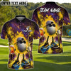 BlueJose Blazing Beer Golfer Polo Shirt Customized Name, Team Name 3D Shirts (4 Colors)