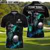 BlueJose Patriot Reaper Golf Polo Shirt Customized Name, Team Name 3D Shirts (4 Colors)