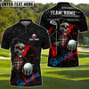 BlueJose Patriot Reaper Golf Polo Shirt Customized Name, Team Name 3D Shirts (4 Colors)