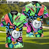 BlueJose Graffiti Swing King Golf Polo Personalized Name, Team Name 3D Shirt (4 Colors)