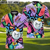 BlueJose Graffiti Swing King Golf Polo Personalized Name, Team Name 3D Shirt (4 Colors)
