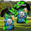 BlueJose Splash Swing Golf Polo Personalized Name, Team Name 3D Shirt (4 Colors)