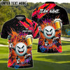 BlueJose Splash Swing Golf Polo Personalized Name, Team Name 3D Shirt (4 Colors)