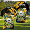 BlueJose Splash Swing Golf Polo Personalized Name, Team Name 3D Shirt (4 Colors)