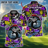 BlueJose Urban Swing Shark Golf Polo Personalized Name, Team Name 3D Shirt (4 Colors)