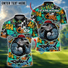 BlueJose Urban Swing Shark Golf Polo Personalized Name, Team Name 3D Shirt (4 Colors)