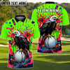 BlueJose Graffiti Eagle Golf Polo Personalized Name, Team Name 3D Shirt (4 Colors)