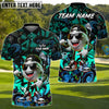 BlueJose Urban Fairway Golfer Polo Personalized Name, Team Name 3D Shirt (4 Colors)