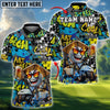 BlueJose Beer & Golf Cart Polo Personalized Name, Team Name 3D Shirt (4 Colors)