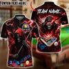 BlueJose Billiards 8 Ball Thunder Midnight Reaper Pool Master Customized Name, Team Name 3D Shirt (6 Colors)