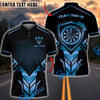 BlueJose Darts Elite Golden Shield Personalized Name, Team Name Unisex Shirt (6 Colors)
