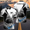 BlueJose Bowling And Pins Flaming Ball Swirl Customized Name, Team Name 3D Shirt (6 Colors)