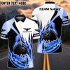 BlueJose Bowling And Pins Flaming Ball Swirl Customized Name, Team Name 3D Shirt (6 Colors)