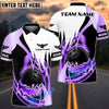 BlueJose Bowling And Pins Flaming Ball Swirl Customized Name, Team Name 3D Shirt (6 Colors)